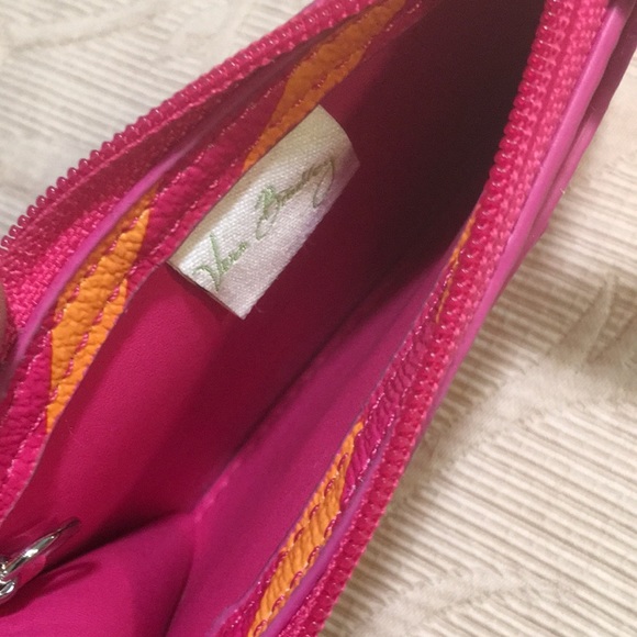 Vera Bradley Pink Slim Coin/Card Clip Purse - Picture 6 of 15